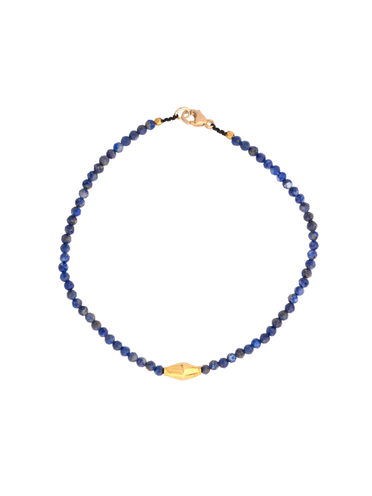 Sapphire and 18kt beaded bracelet